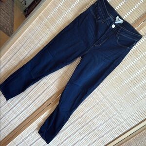 L'AGENCE Blue Ankle Cropped Jeans